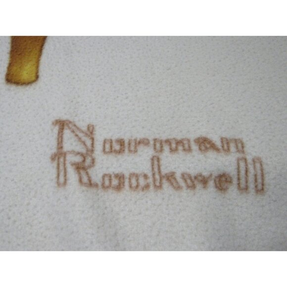 VTG Boys Town Baby Blanket Now I Lay Me Down To Sleep Prayer Norman Rockwell - Picture 5 of 9